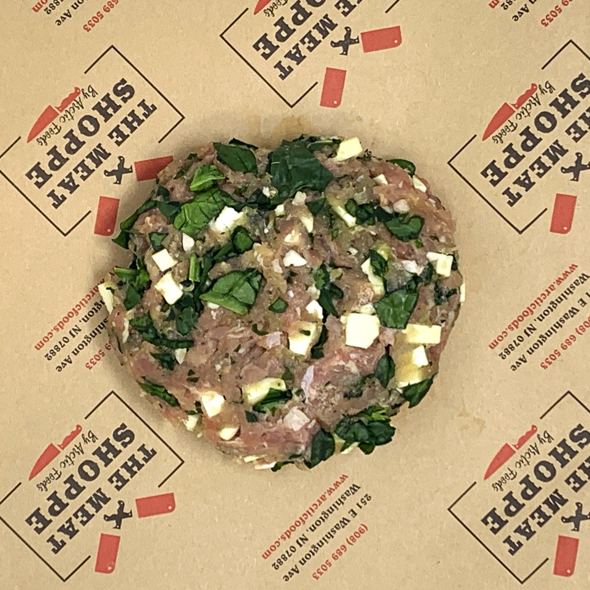 Turkey Burger with Spinach and Asiago Cheese, 6 OZ. Avg., 2 PC/PK